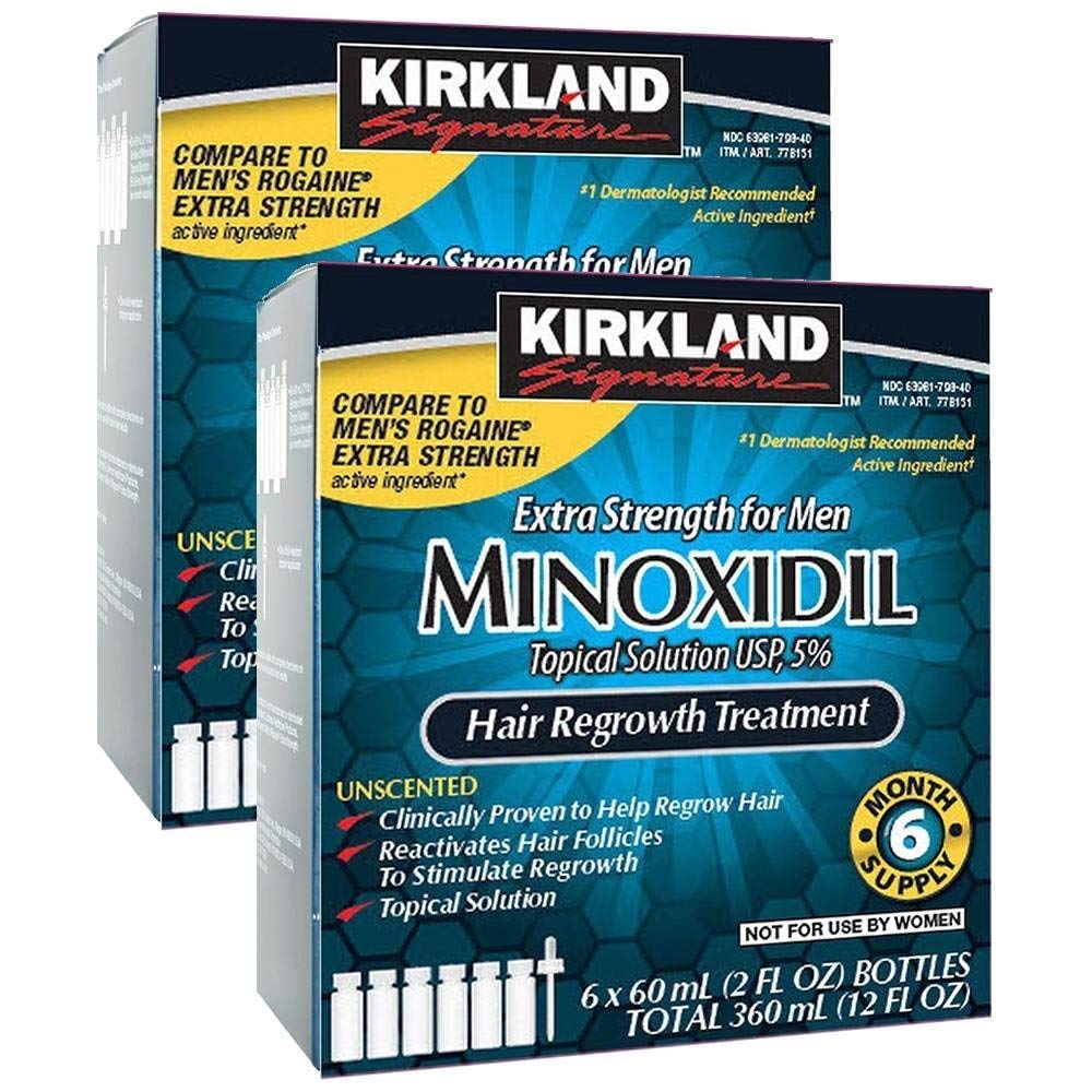 Kirkland Minoxidil 5 Extra Strength Hair Regrowth for Men 1 Years Supply Value Pack