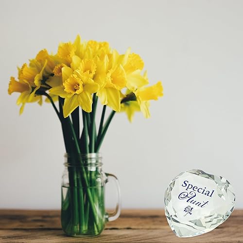 Miniatura 9 de Pisapeles de cristal con forma de corazón de cristal de 3.150 in, regalo para tía de sobrina, sobrino, regalo de tía, regalo de agradecimiento para