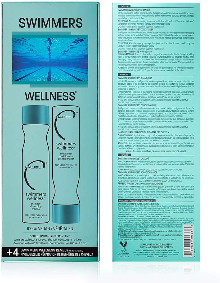Malibu C: Swimmers Wellness Treatment Kit, Includes Swimmers Wellness Shampoo, 6 Piece Set - Image 3