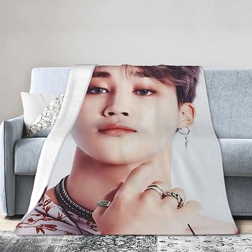 Miniatura 8 de Manta Park Jimin suave y cómoda manta de forro polar cálida manta de yoga, manta de playa, manta de picnic, manta de regalo para dormitorio,