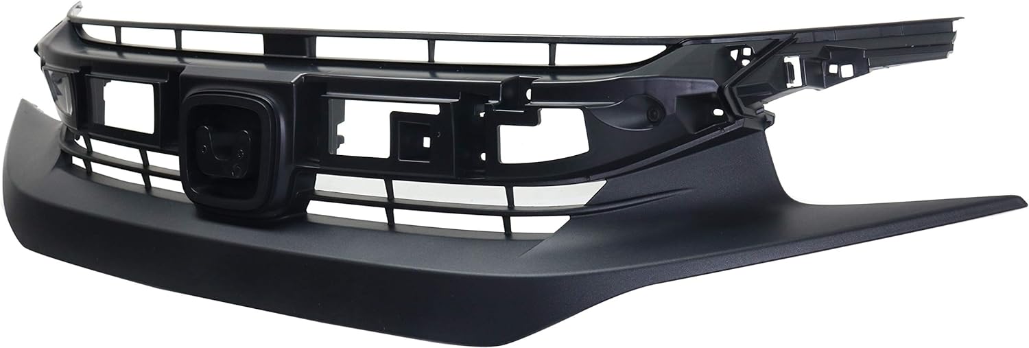 Garage-Pro Grille Assembly Compatible With 2016-2018 Honda Civic Textured Black Shell and Insert Plastic Grille