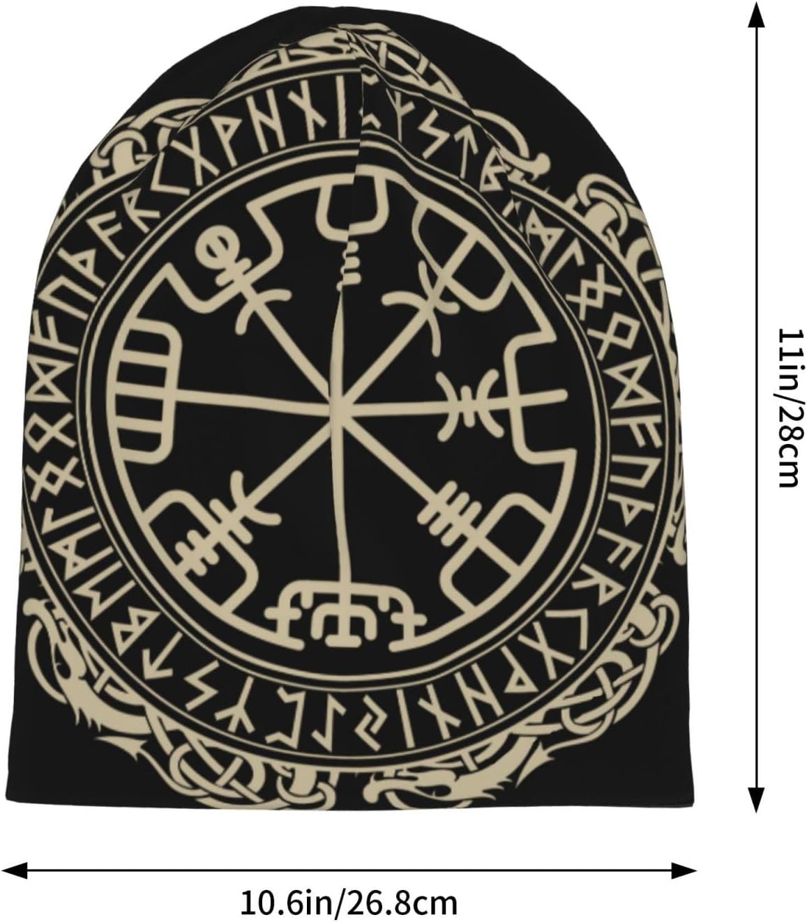 Skull Beanie for Women Men, Warm Stretch Knitted Beanies Hat Lightweight Casual Slouchy Cap Cancer Headwear - Image 3