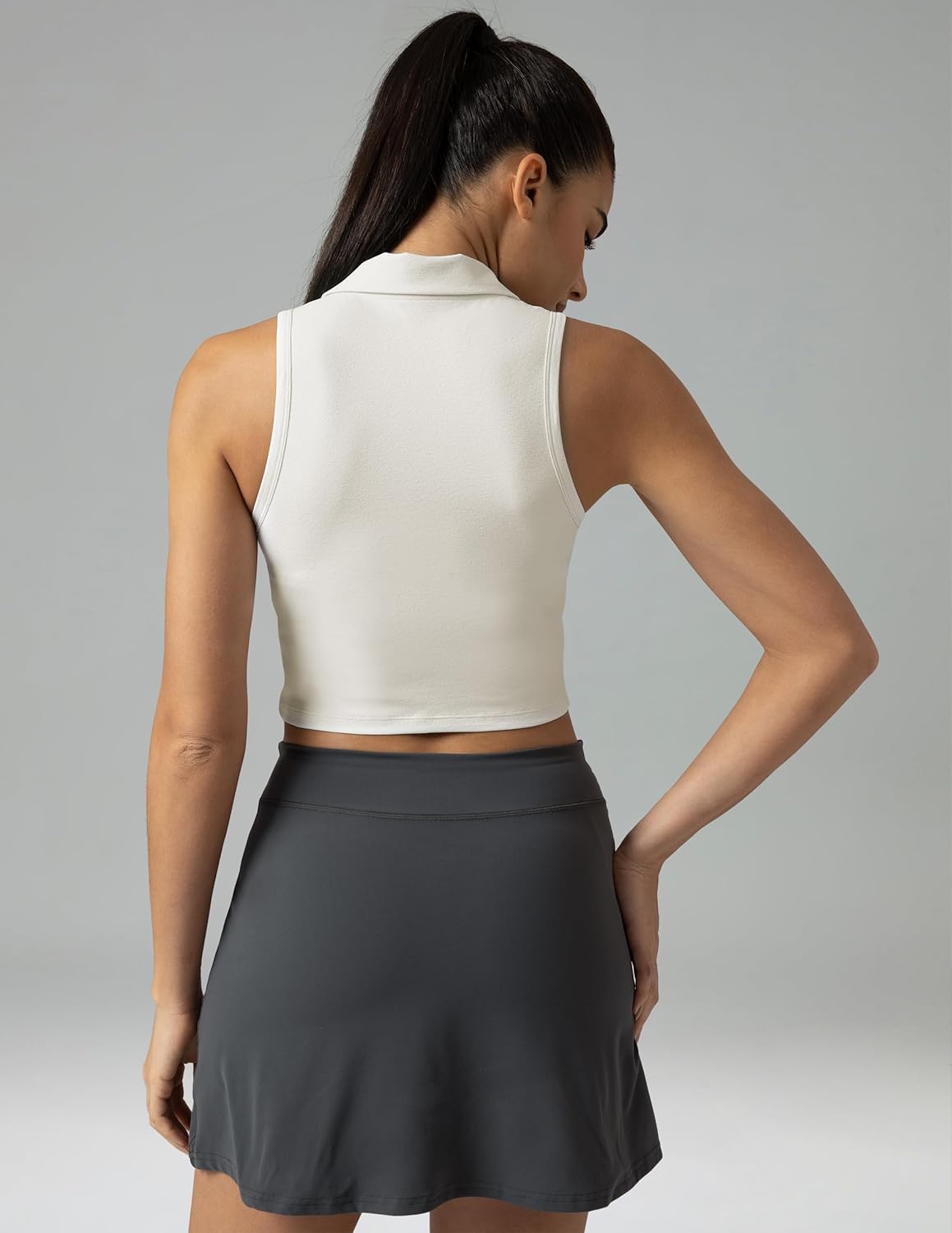 Colorfulkoala Women's Polo Tank Tops Slim-Fit Golf Crop Tops Sleeveless Tennis Casual T-Shirts - Image 5