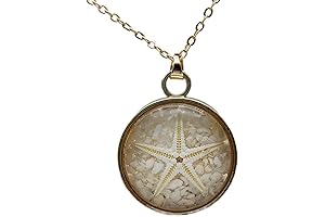 Natural Glow in the Dark Gold Plated Seashell Necklace "Pooka"