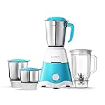 Longway Super Dlx Mixer Grinder Powerful Motor with 1 Year warranty (White & Blue) (4 Jar)
