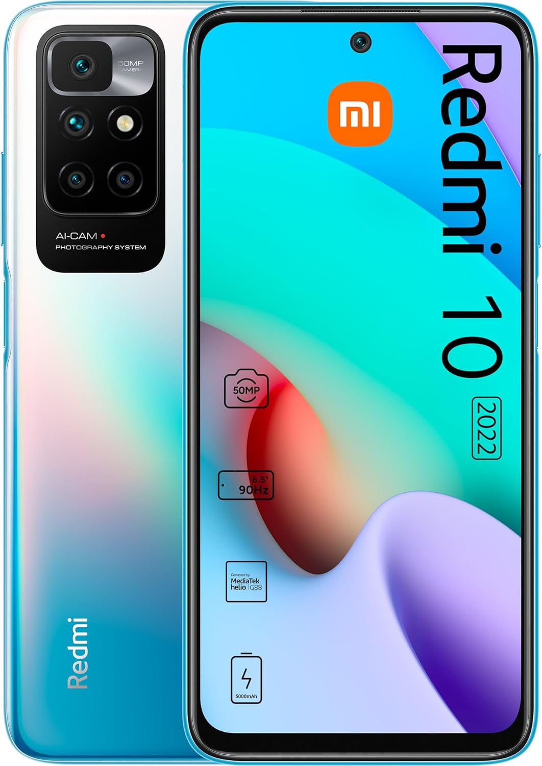 Xiaomi Redmi 10 (2022) - 64GB/4GB RAM - Dual Sim - Sea Blue 1 Xiaomi Redmi 10 (2022) - Smartphone 64GB, 4GB RAM, Dual Sim, Sea Blue
