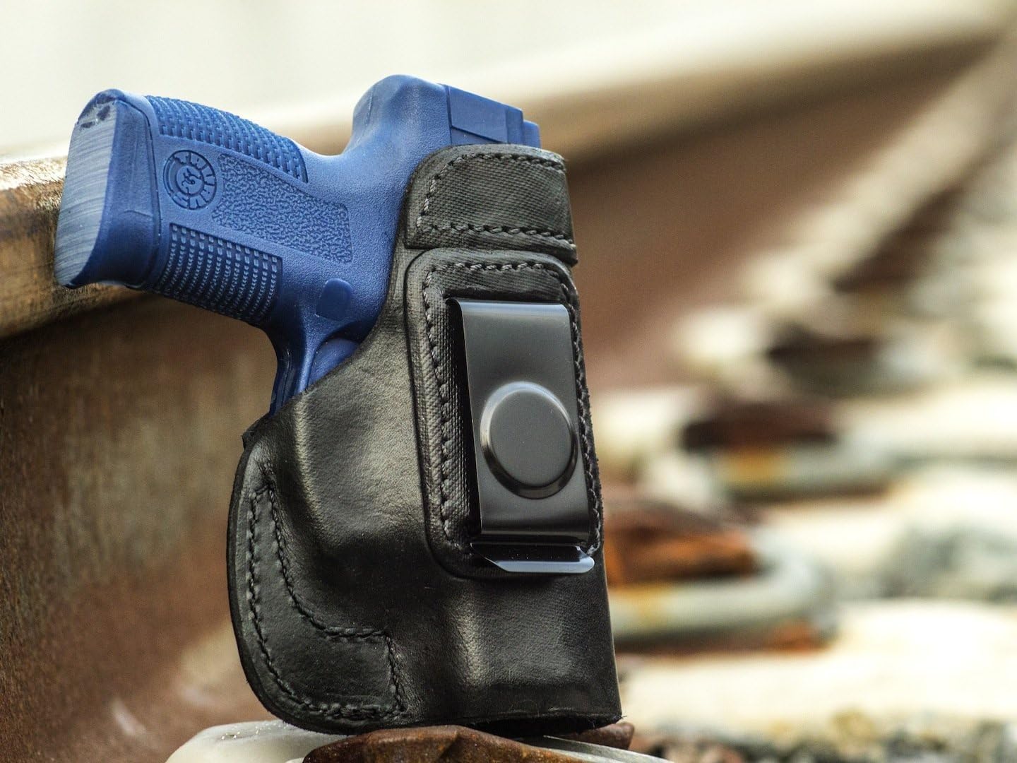 OUTBAGS USA LS2MILX (Black-Right) Full Grain Heavy Leather IWB Conceal Carry Gun Holster for Taurus Millennium PT111 9mm, PT140 .40 & PT145 .45 ACP with Crimson Trace Laser. Handcrafted in USA.