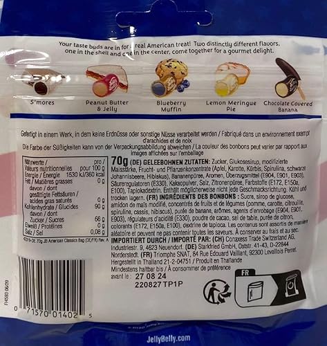 Jelly Belly Mix - 20 Flavours Mix mit den beliebtesten Sorten, American Classics und Cotton Candy - Jelly Beans (3 x 70g)