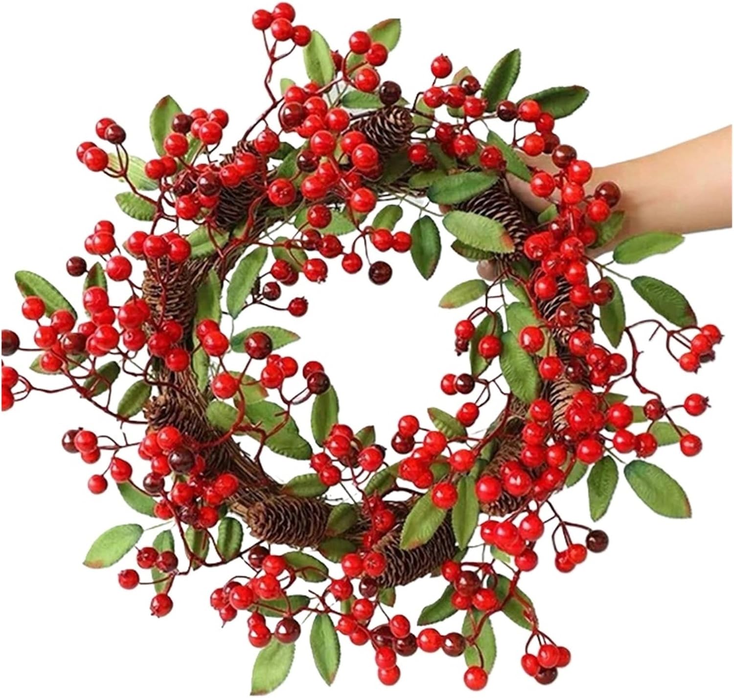 WHZHDMA Artificial Rattan Frame Home Wedding Christmas Halloween Party Outdoor Garden Atmosphere Decor Bridal Wreath Hanging Accessories