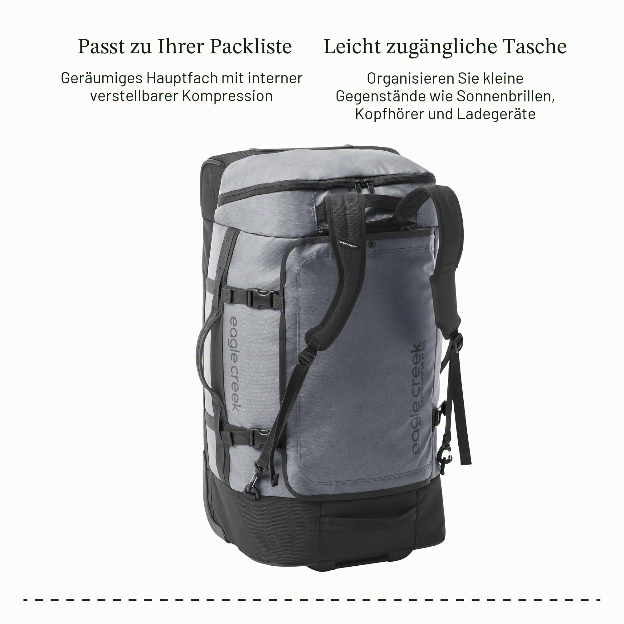 Eagle Creek Cargo Hauler XT Wheeled Duffel 90L 2 Rollen 34x38x73 cm Charcoal