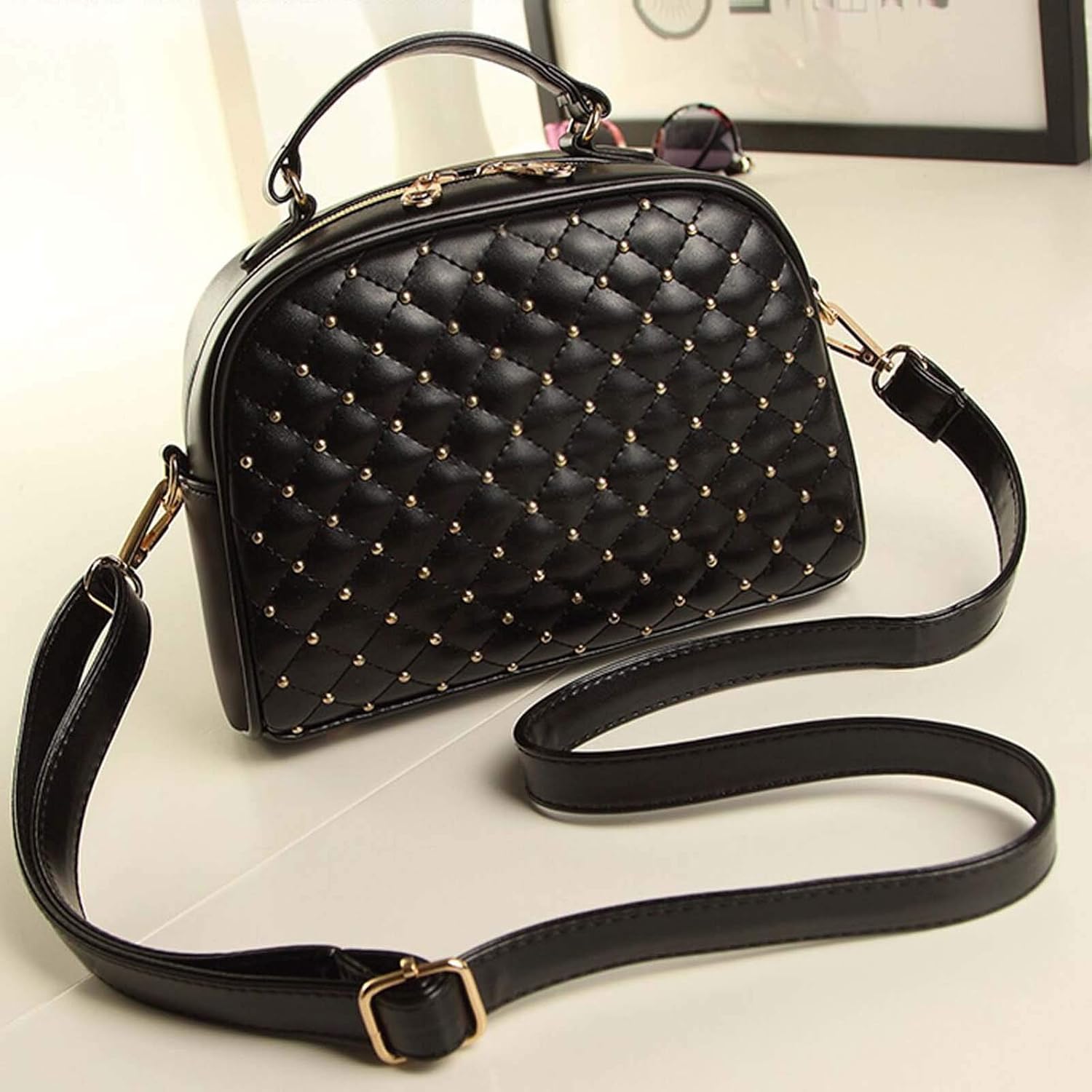 Beaulegan Classic Long Purse Strap Replacement, Microfiber Leather, Adjustable for Crossbody/Shoulder Bag, 0.7 Inch Wide (Black/Gold) - Image 7