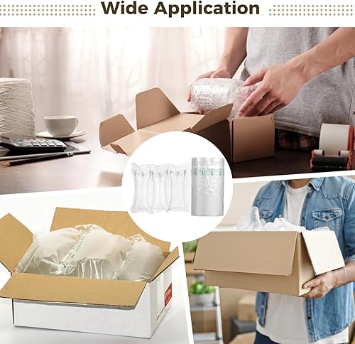 Miniatura 5 de 500 bolsas de cojín inflables para envío, envoltura de burbujas de aire antipresión, 7.9 x 3.5 pulgadas, material grueso de PA+PE, incluye bomba,