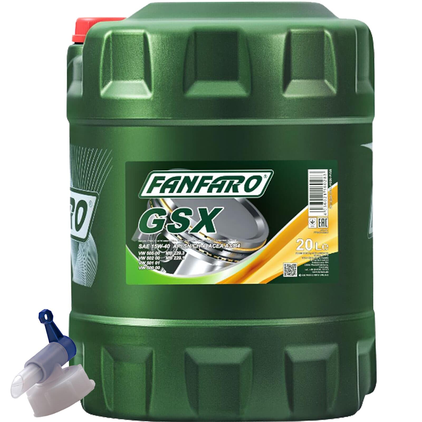 1x 20L Fanfaro Gsx 15W40 Universal Motoröl Mineralisch Benzin/diesel Motore | FF6401-20 ,