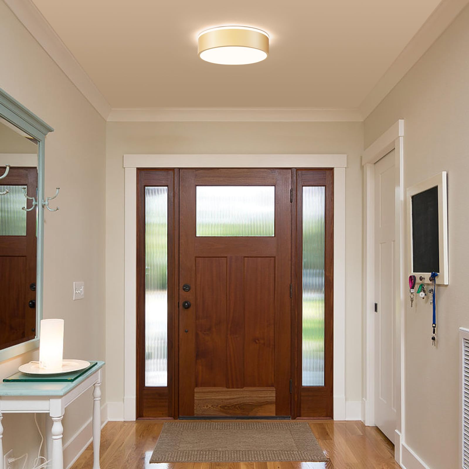 Plafonnier LED, Luminaires Intérieur Or Métal, 4000K, 24W, Ø30 cm