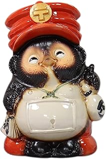 信楽焼 貯金箱 郵便ポスト狸 貯金箱 8号