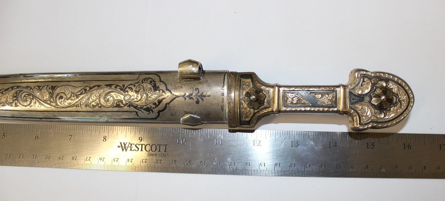 Unknown Silver Caucasian 40 cm- Dagger with Scabbard