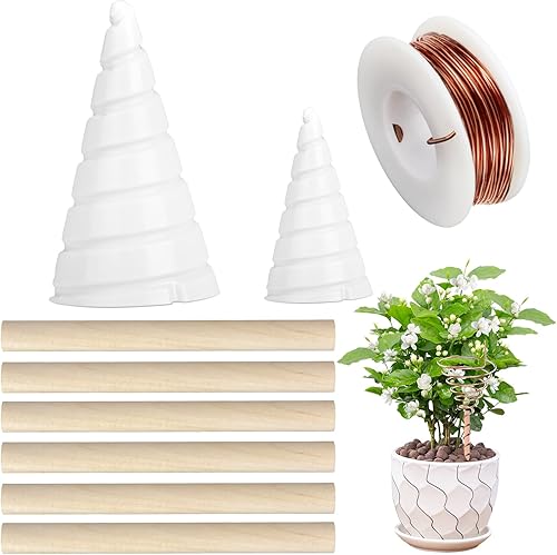 Antenas de cobre para jardinería de electrocultura DIY con plantilla de bobinado de bobina Fibonacci - Plantilla de bobina de bobina de cultivo