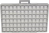 Vista 27 de AideTek SMT SMD 0201 Size 144 Values 100pc / Value Resistance Set 1% in Assortment Box-All Enclosure 14400pcs Assorted resistors kit
