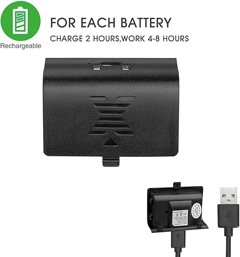 Miniatura 9 de Rii Xbox one Controller Charger with 2 Rechargeable Battery 800mAh Dual Charging Dock Station for Xbox OneOne SOne XElite Controller