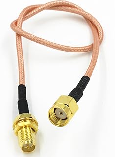 1 x New RP-SMA Female to RP-SMA Male RG316 RF Jumper Cable 30cm quick ship from US