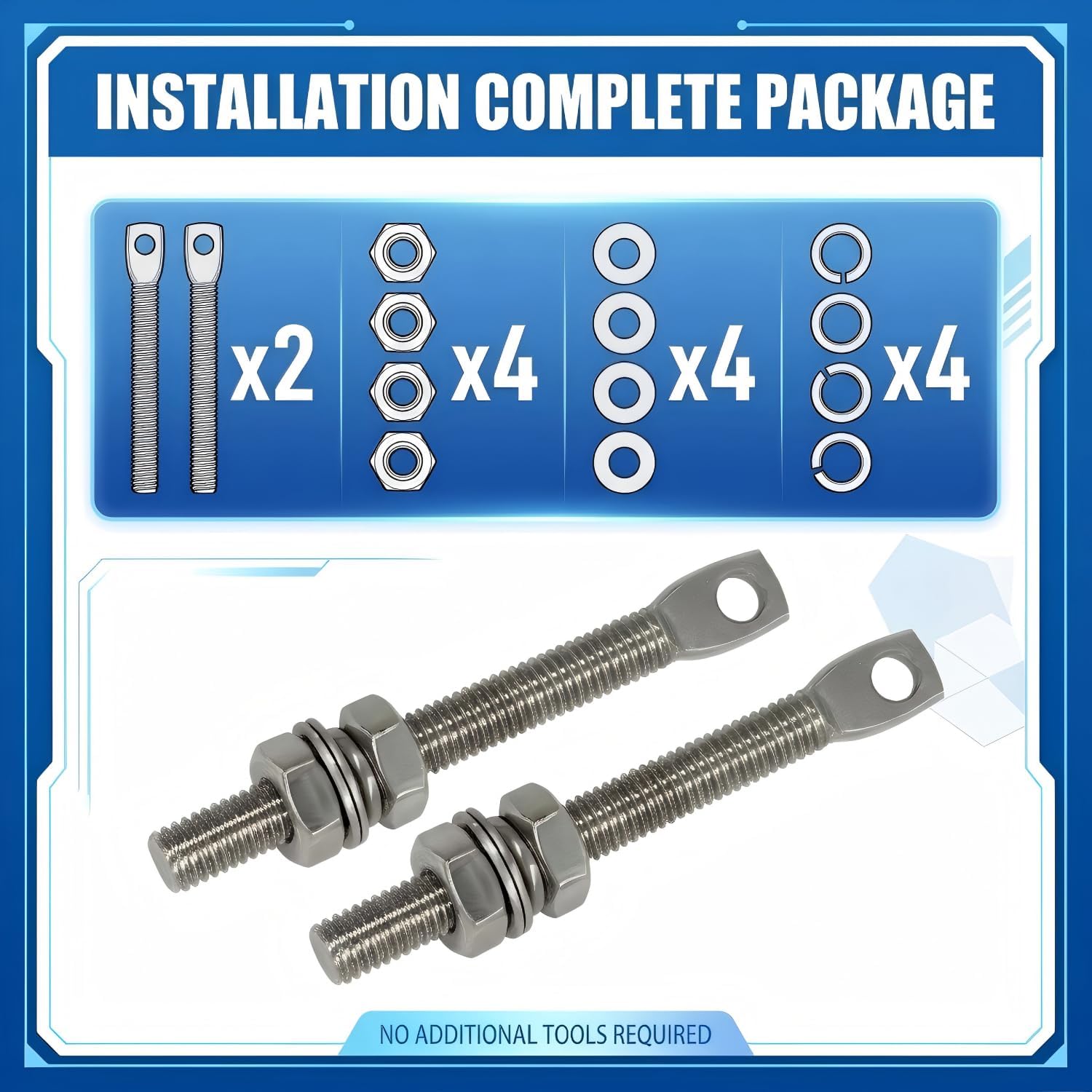 Automatic Gate Opener Tie Rod Chain Connection Hardware,Sliding Gate Roller Chain Bolt Tensioner Compatible with ANSI #40#41#428, 2Pcs (Flat & Standard)