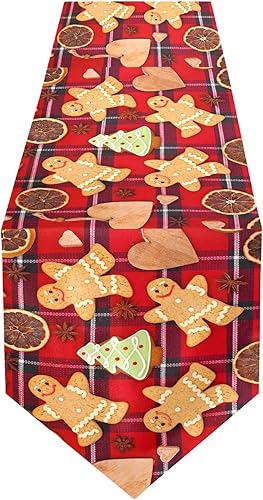 Miniatura 6 de ALAZA Camino de mesa de Navidad de doble cara con copos de nieve de invierno, color verde azulado, turquesa, 14 x 108 pulgadas de largo, mantel para