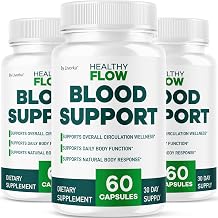 (3 Pack) Healthy Flow Blood Support - HealthyFlow Support Supplement Capsules Daily Premium Advanced Formula Pills - Maximum Strength, Vitamins for Overall Health & Wellness, 180 Capsules for 3 Months