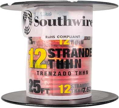 Southwire 12/3-Gauge Black/White/Green Stranded CU THHN Tri- Wire