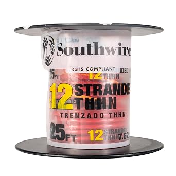 Southwire 25 ft. 12/3 Black/White/Green Solid CU THHN Tri-Wire