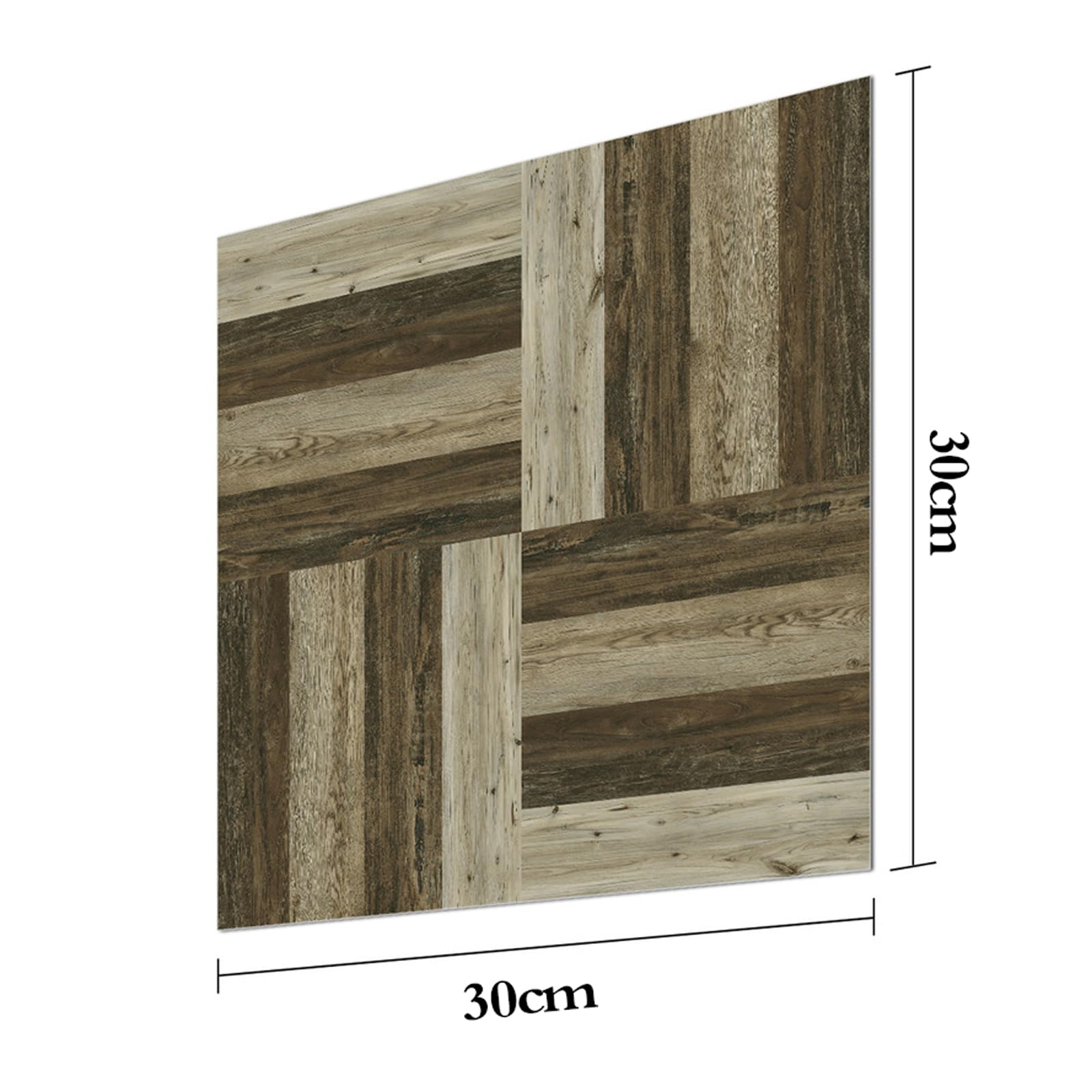 Samoprzylepne płytki podłogowe, Self Adhesive Wood Grain PVC Floor Tiles 30x30cm Pack Of 10-50 Pieces Multicolor(Style M,30 * 30cm*10 pcs)