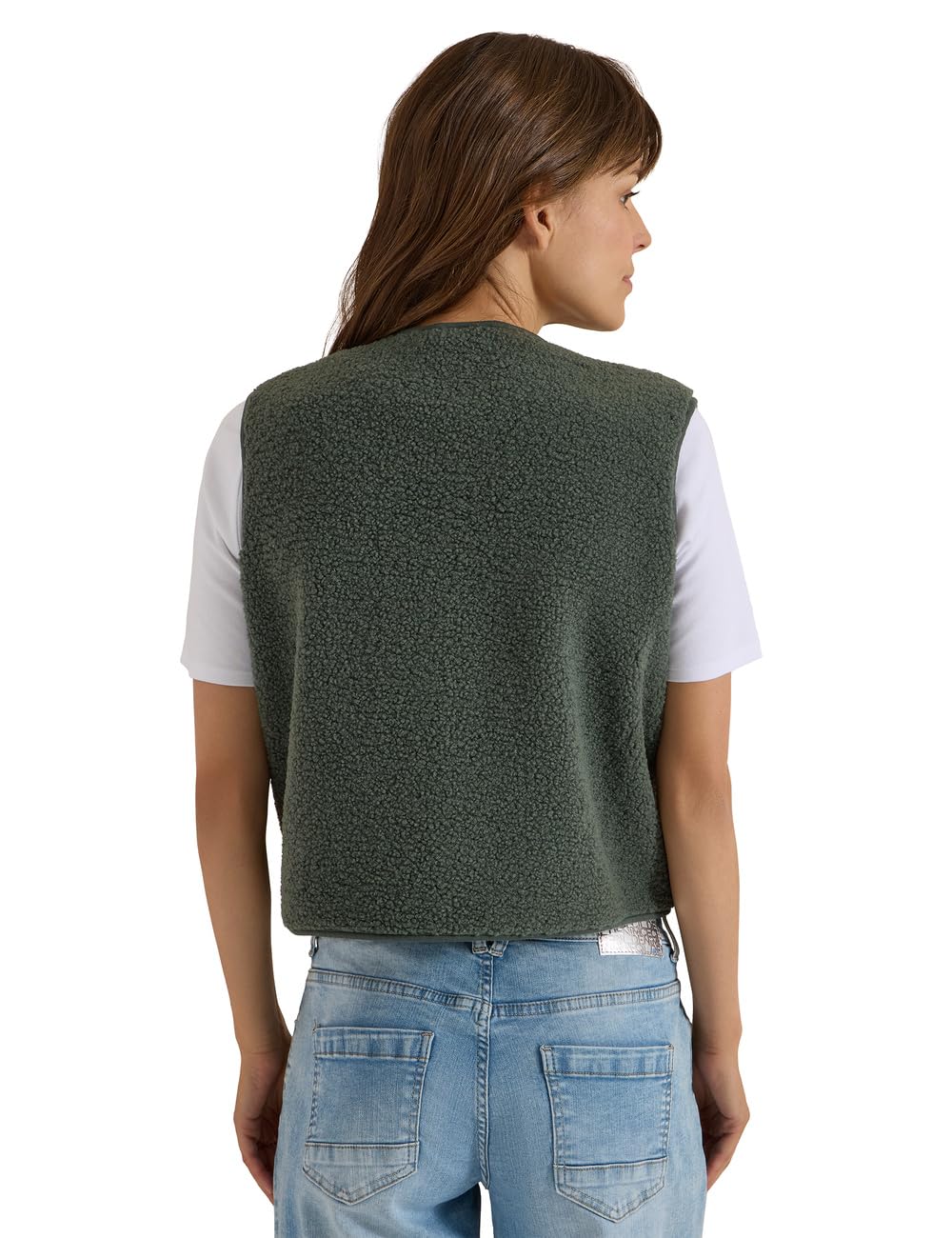Cecil 2200680 Gilet Teddy con dettagli in softshell Donna (Pacco da 1)
