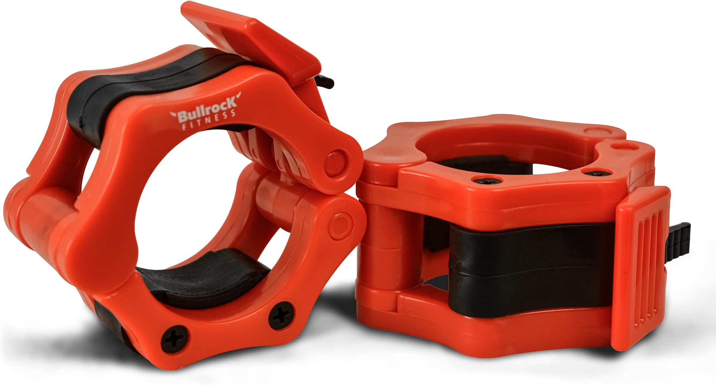 BullrocK Olympic Bar Collar Plastic Rod Locks 2 inch Barbell Combo Clip Pair for 50 mm/ 2” Sleeve Diameter (Red)