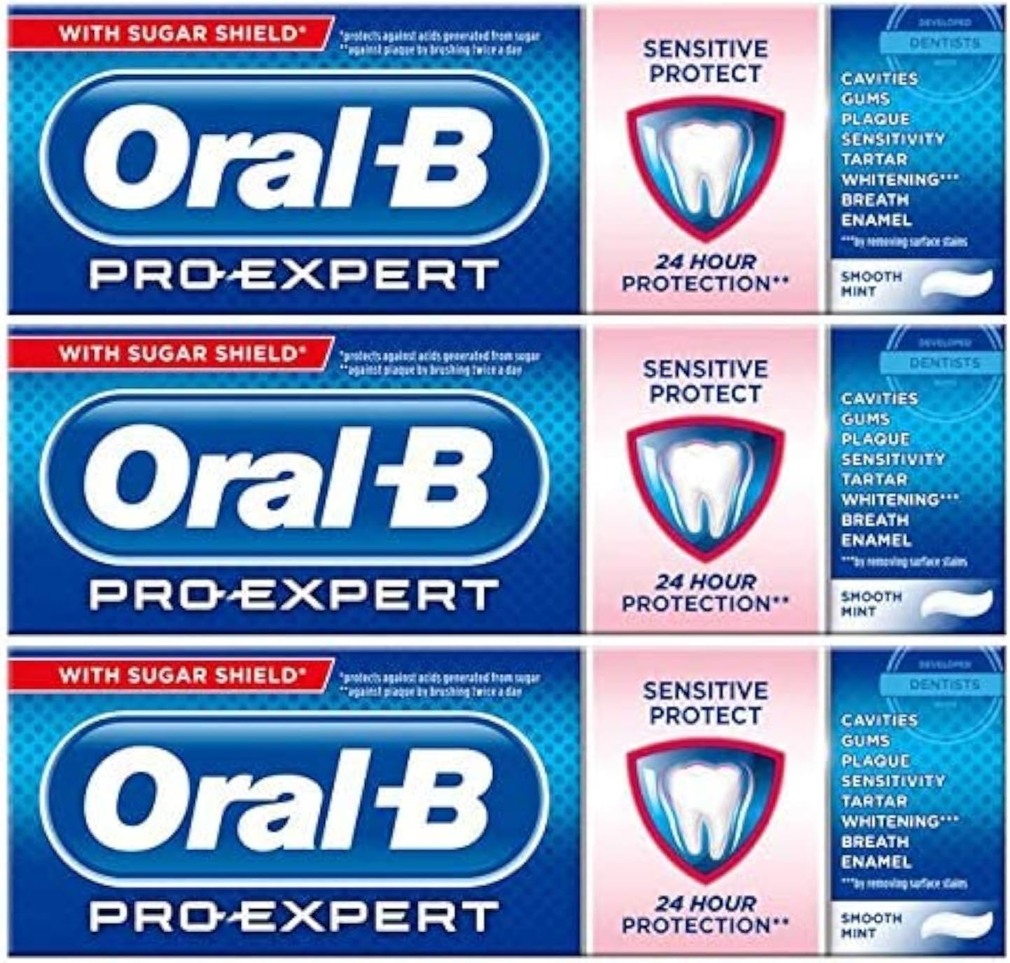 Oral-B Pro Expert Sensitive & Gentle Whitening Toothpaste 75ml (Pack of 3)