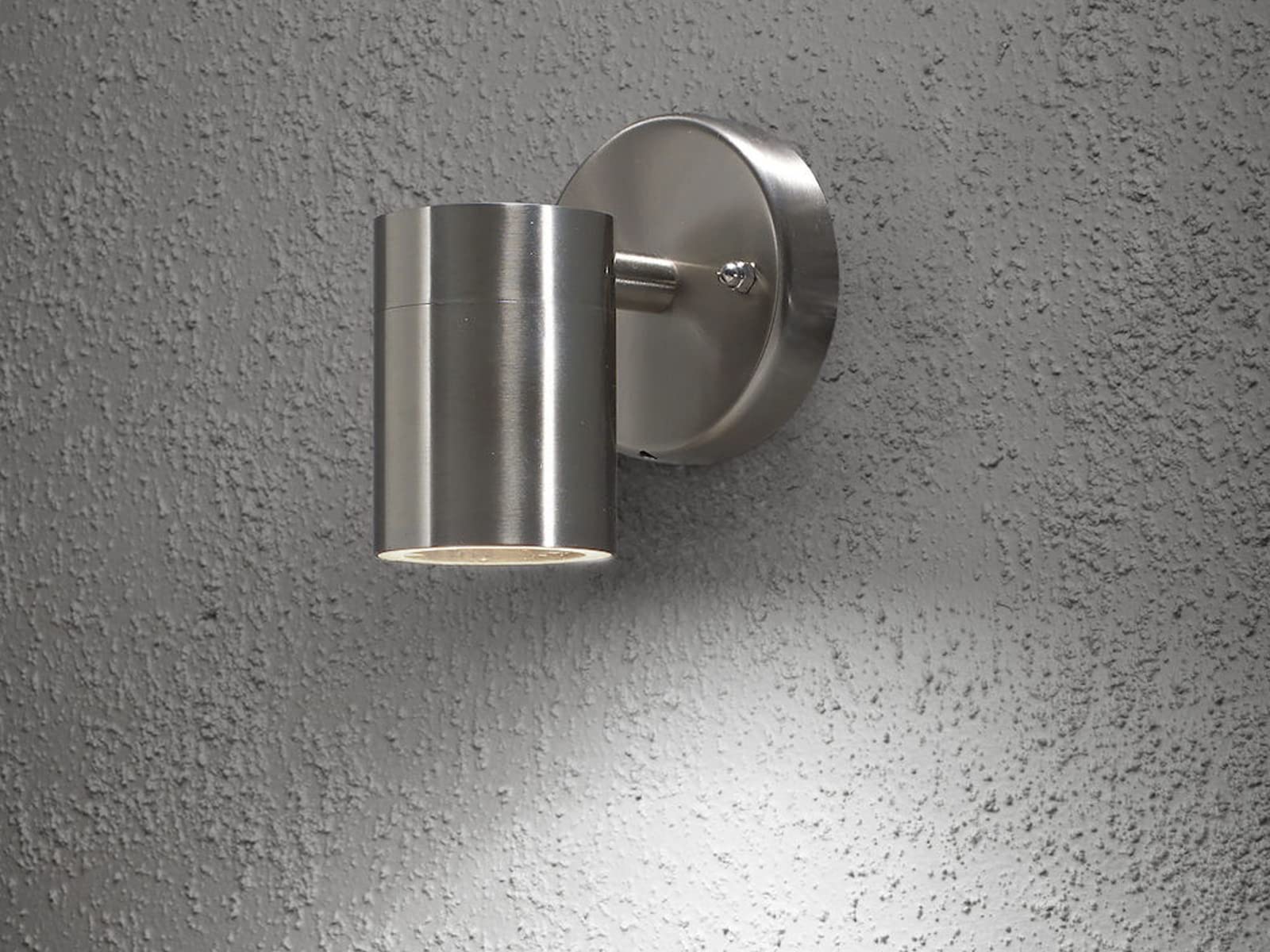 2er-Set Edelstahl Wandleuchte MODENA Down-Light, GU10, Höhe 9 cm, IP44; Konstsmide 7572-000