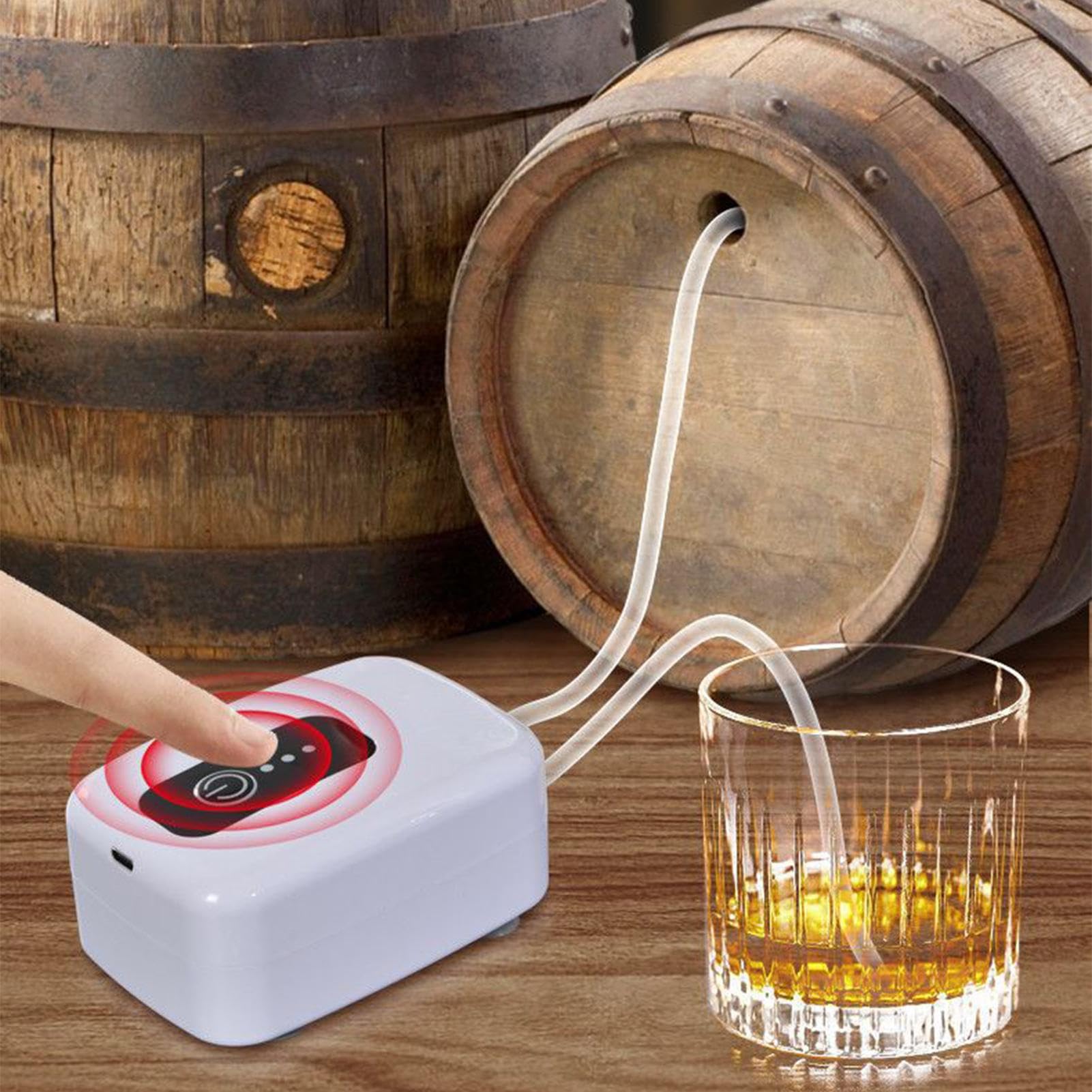 Pompa Di Trasferimento Di Vino Elettrico - Pompa Di Vino USB Elettrico, Pompe Autoadescanti A Sifone Automatico 11,6 X 7 X 4,6 Cm, Kit Di Strumenti Di Lavorazione Domestica A Prova Di Perdita Di Gra