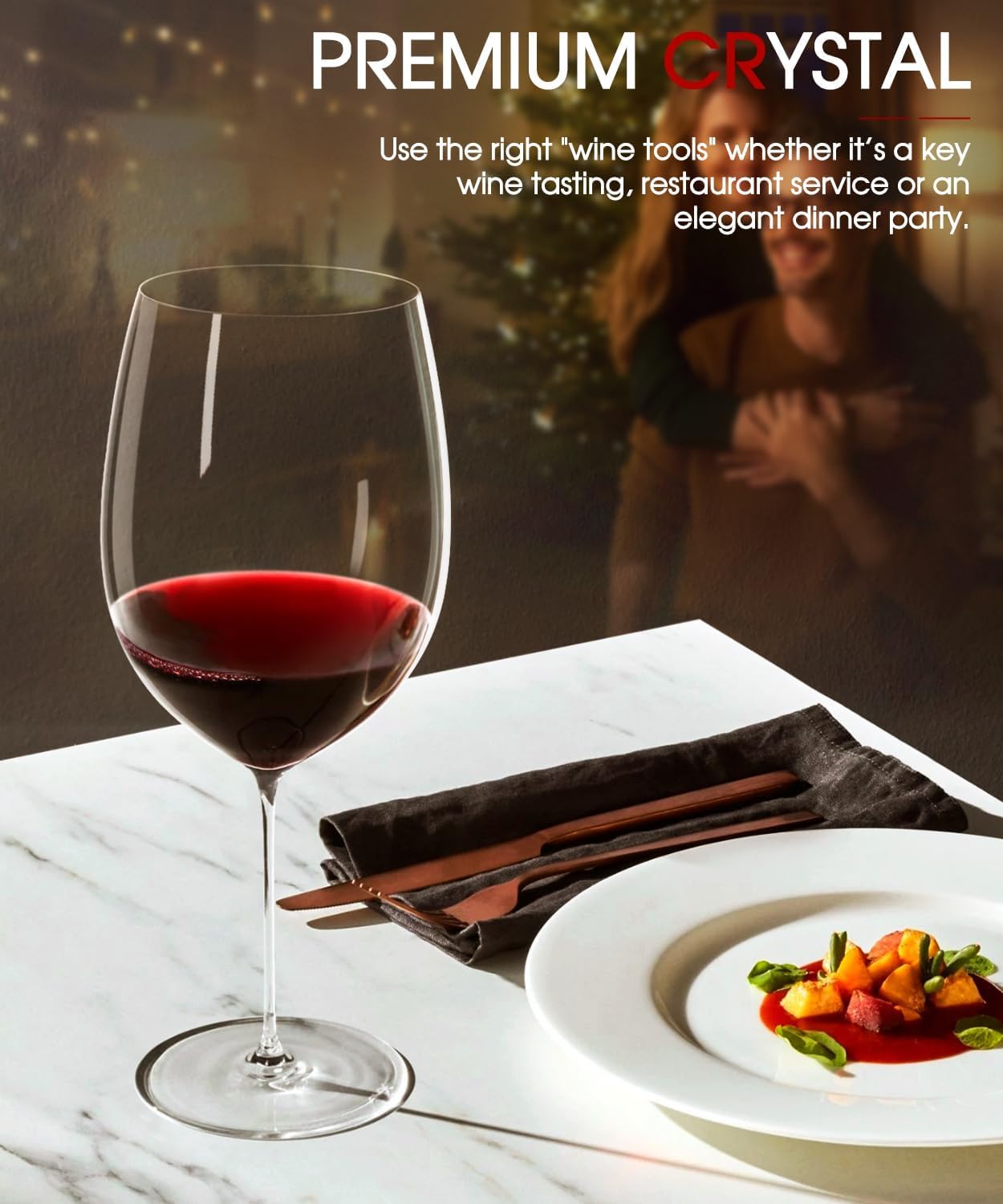 OJA Rotweingläser, mundgeblasen, riesigen Kristallgläser, 1035 ml, übergroße Weingläser, große Cabernet-Sauvignon-Gläser, leicht, klar, ideal für Weinproben, Restaurants.