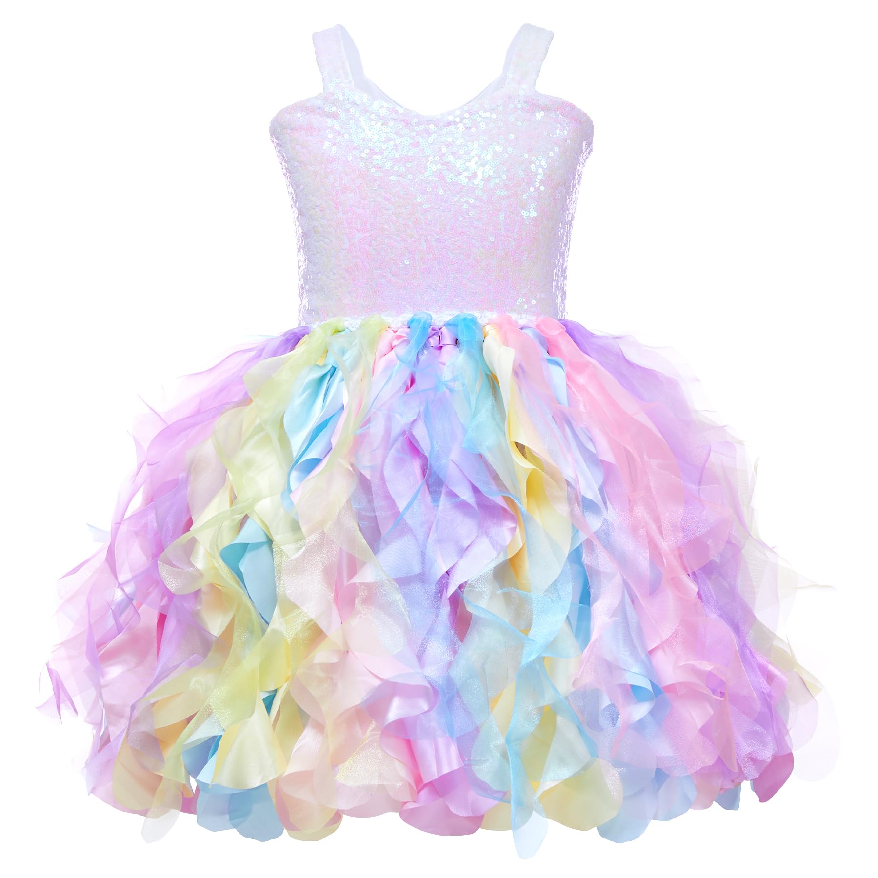 Tutu Dress for Girls Sparkly Sequin Tulle Princess Birthday Party Dress for Toddler Girls Prom Sneaker Ball Gown