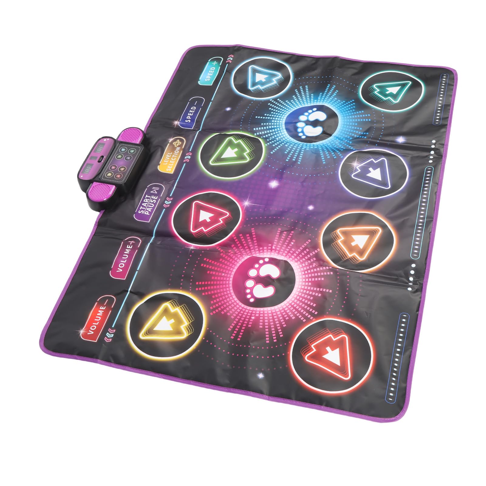 Cuifati Alfombra de Baile Electrónica para Niños, Modo Dual, Juego de Baile Interactivo para Uso Doméstico, con Canciones Incorporadas y Niveles de Dificultad, Poliéster Seguro para Niños