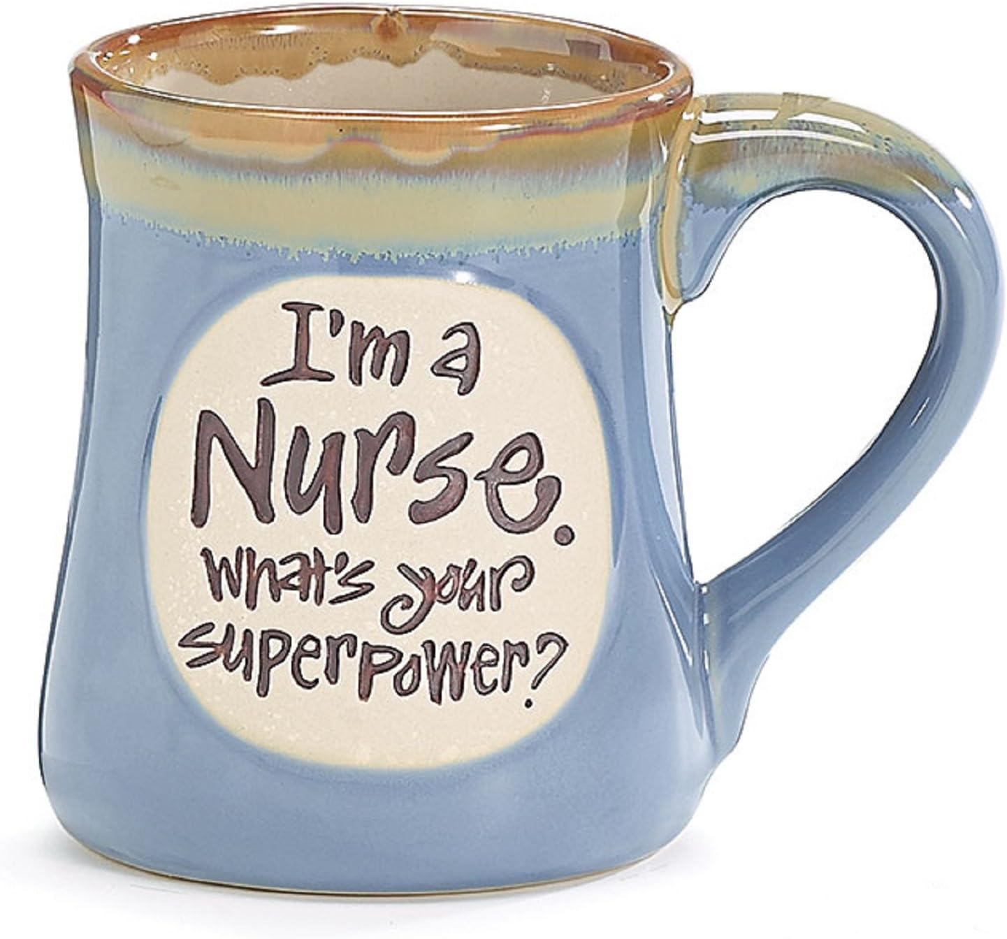 1 X I'm a Nurse Superpower Light Blue 18 Oz Mug
