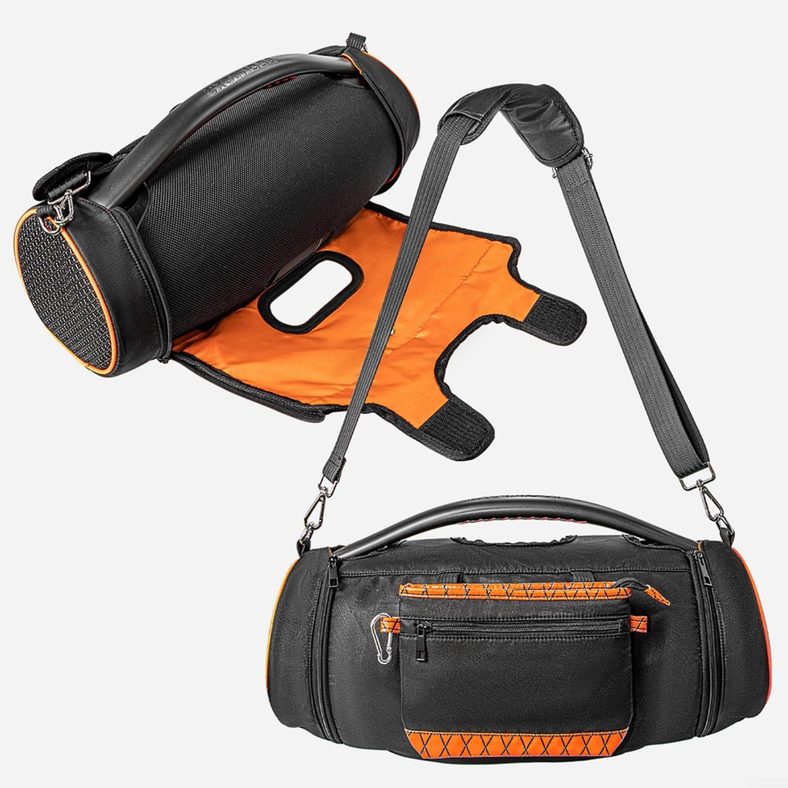 Bolsa de almacenamiento EVA a prueba de golpes para Boombox 1 2 3, carcasa rígida para altavoz con capa insonorizada, para caja de transporte compacta de viaje 47x18x18cm