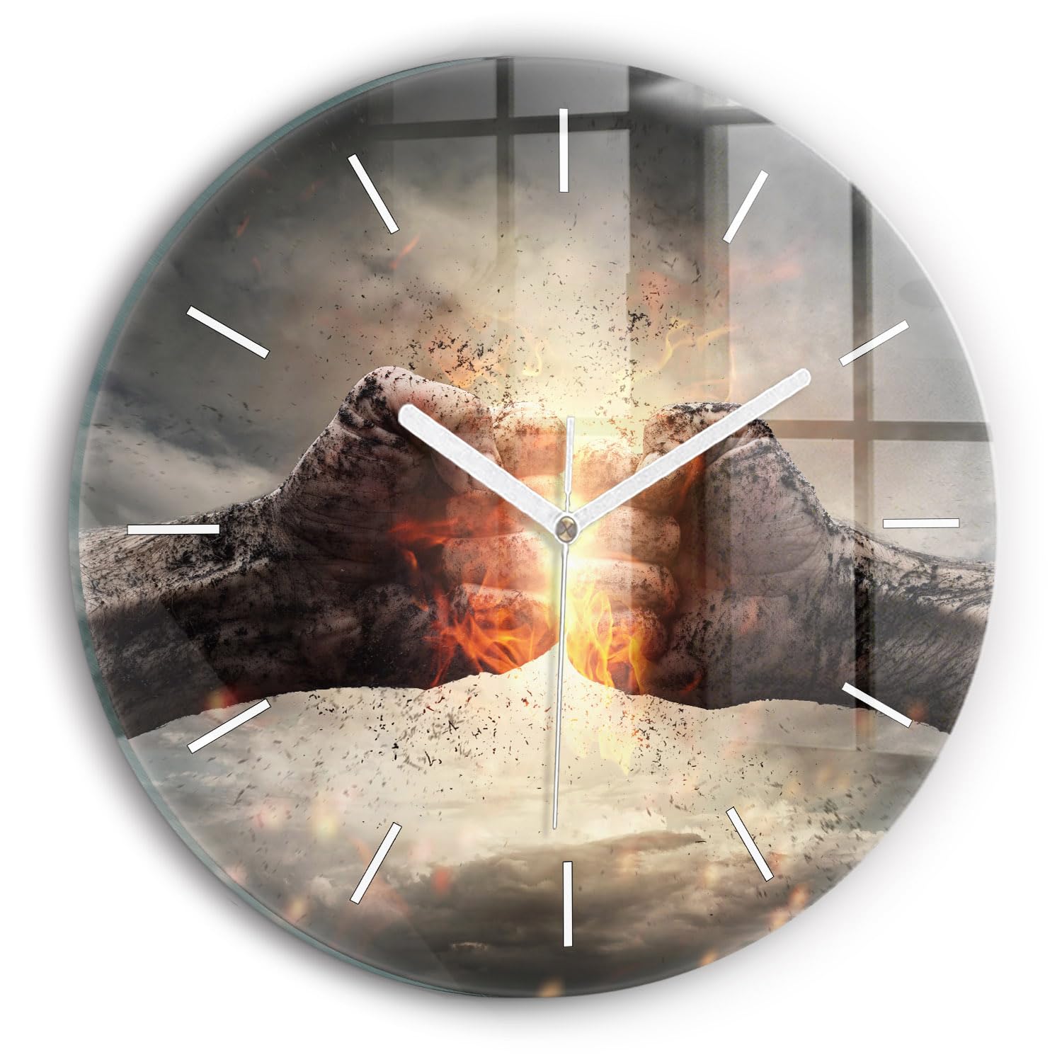 Horlogerie moderne haut de gamme en verre Wallfluent style chic