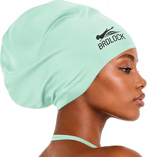 Extra Large Swim Cap for Long Hair Braids Swimming Cap Adult Women | For Locs Weave Dreadlocks Afro Thick Curly Hair Waterproof Silicone Swim Caps Keep Your Hair Dry