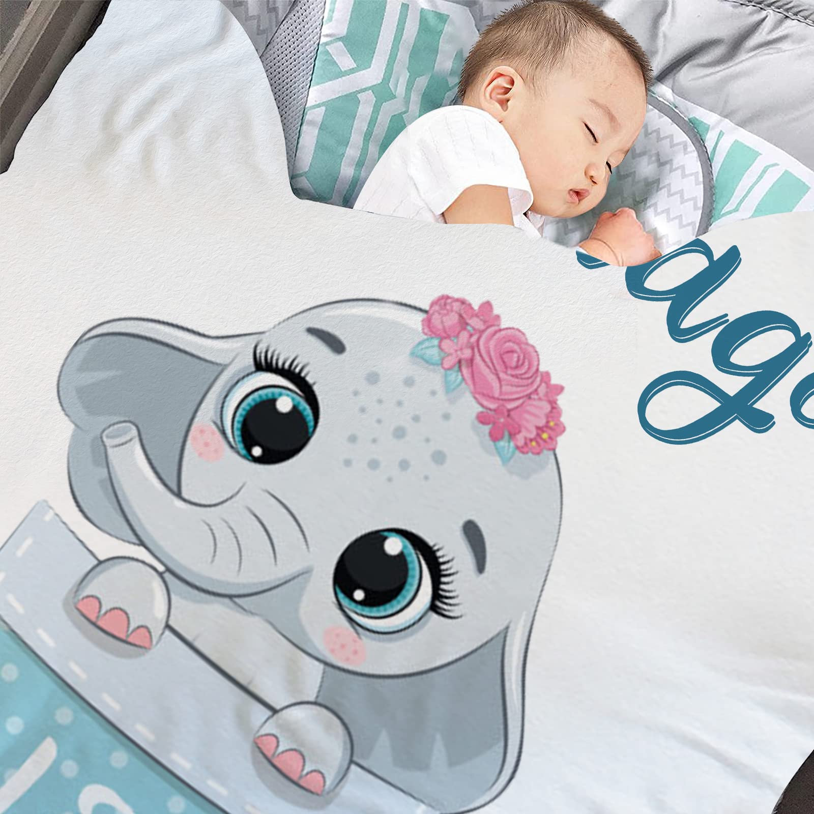 Mantas de bebé personalizadas | Manta de bebé personalizada con nombre | Manta de franela súper suave transpirable para bebé, regalos para recién nacidos (manta de bebé D, 130 x 150 cm)