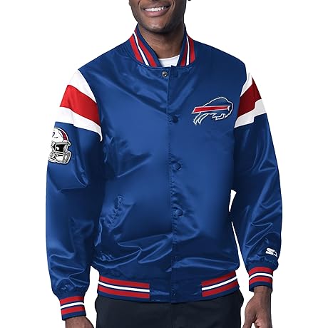 Buffalo Bills Starter NFL Satin Full-Snap Varsity Jacket for Men