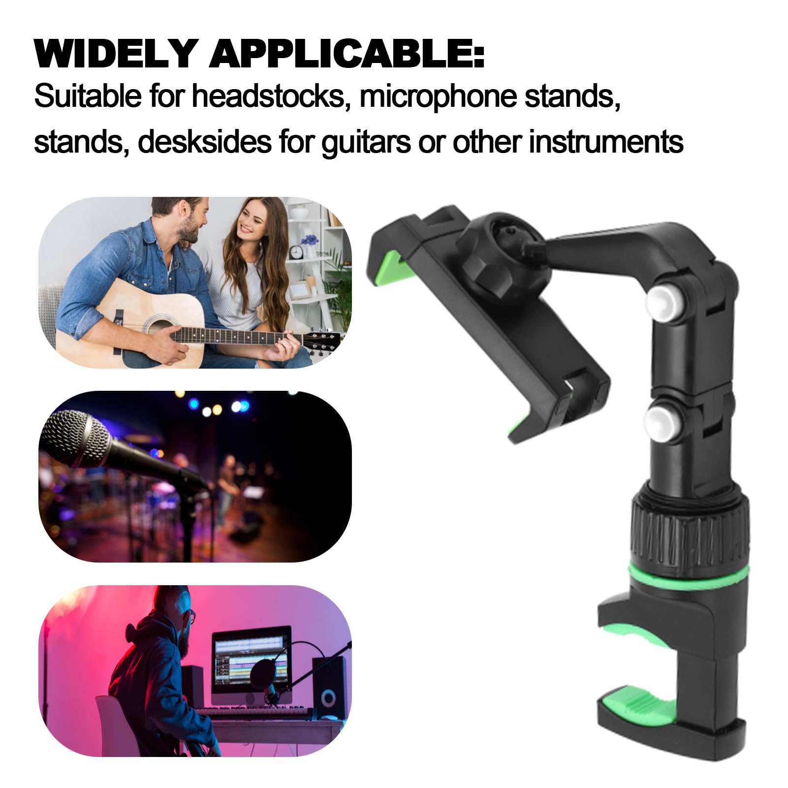 Soporte Para Móvil En Guitarra - Clip Ajustable, Nailon Y PP, Para Grabación, Streaming O Videollamadas