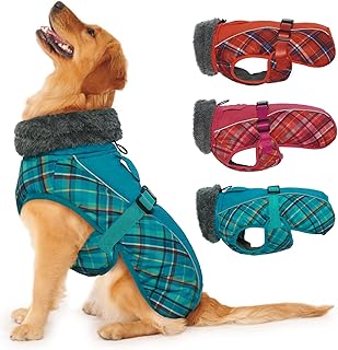 IECOii Dog Coat Winter, Warm Fleece Turtleneck Dog Jacket, Waterproof Winter Jackets, Winter Coats for Dogs, Reflective, Adjustable, Cold Weather Dog Clothes for Small, Medium, Large Dogs product image