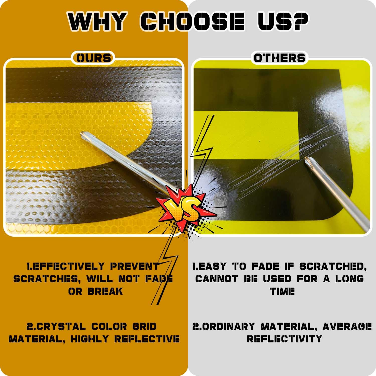 VULCAN Wide Load Or Oversize Load Sign For Trucks And Trailers - Reversible - Hinged Aluminum - 18 Inch X 84 Inch