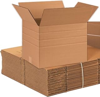 Aviditi Shipping Boxes Multi-Depth 16"L x 12"W x 12"H, 25-Pack | Corrugated Cardboard Box for Packing, Moving and Storage