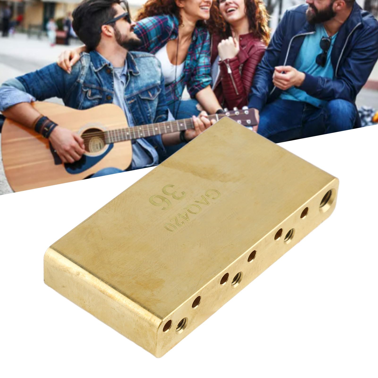 Bloque de Trmolo de Latn para Guitarra, Bloque de Trmolo de Latn Macizo, Reemplazo de Estndar para Puente de Guitarra Elctrica