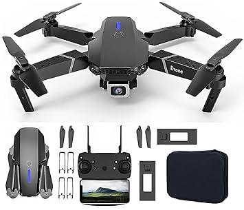 UUU CREATION 4k HD Drone Camera for Adults and Kids, FPV Live Video RC Quadcopter WiFi Drone Camera Remote Control with Gesture Selfie, Flips Bounce Mode, App One Key Headless Mode(Black)